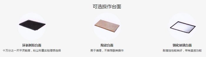 無管道通風柜可選操作臺