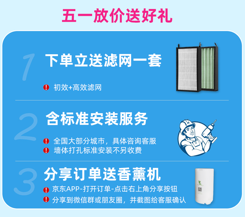 五一放假送好禮