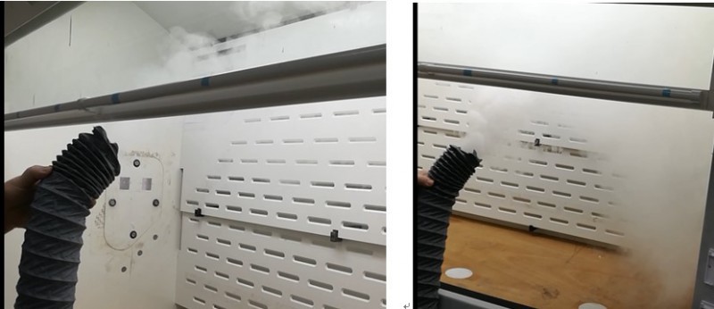 調節門開口之上大煙霧測試